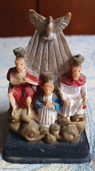 Imagem Religiosa em Resina Divino Pai Eterno 12CM Católica Cristã Deus Jesus