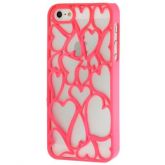 CASE CORAÇÕES ROSA EXCLUSIVA ONESTOK PARA IPHONE 5 E 5S