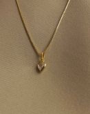 Corrente com pingente de coração com zircônia CP00328