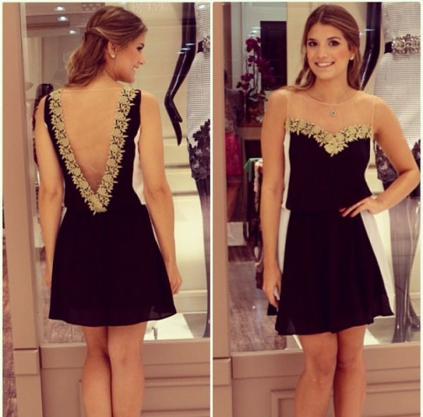 Vestido Black&Gold