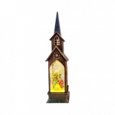 Enfeite igreja 21cm  com luz