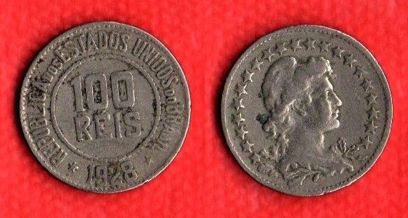 V082 - 100 Réis 1928 - Tiragem 1514,000