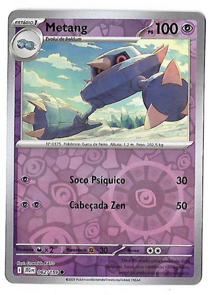 Pokemon Metang Reverse Foil Escarlate e Violeta Amigos de Jornada