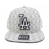 BONÉ ABA RETA LOS ANGELES DODGERS CINZA E PRETO