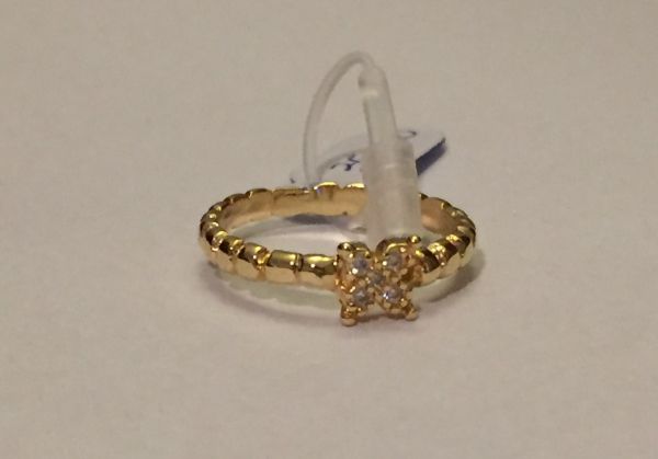 Anel Falange Cravejado com Borboleta Dourado