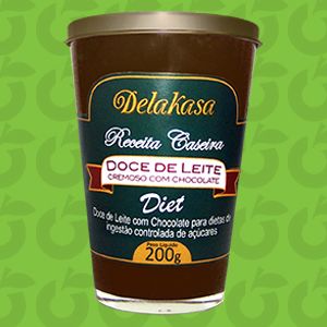 Doce de Leite Diet com Chocolate 200 Gramas Delakasa