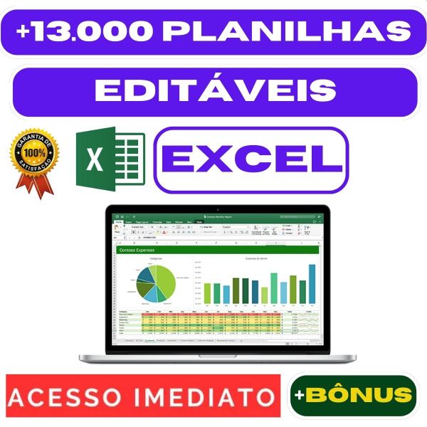 Pack +13 Mil Planilhas Editáveis + Super Bônus Exclusivo! - VERSÃO: ARC99