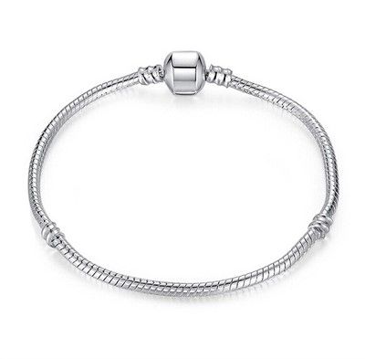 Pulseira Estilo Pandora Folheada a prata