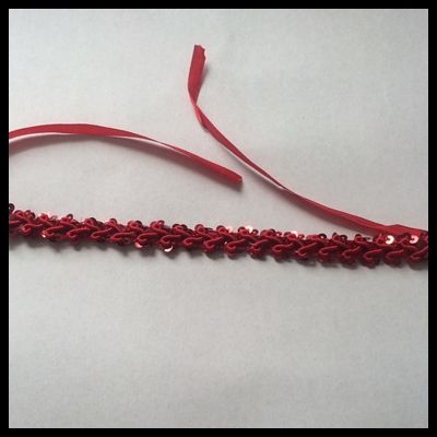 Gargantilha com Lantejoula Vermelho.