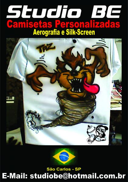 Camiseta em Aerografia do TAZ