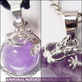PINGENTE  DRAGÃO QUARTZO DE AMETISTA