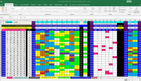 2 PLANILHAS ESTUDO BASIC ANALISES ENTRE LINHAS,COLUNAS,QUADRANTES,ETC