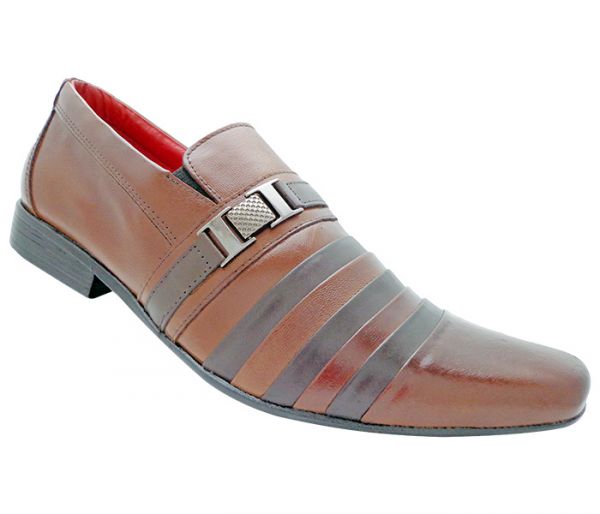 Sapato Social HiperFlex Couro Café e Preto MOD:12992