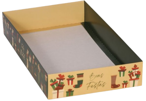 Cesta Retangular Meias e Presentes 1un