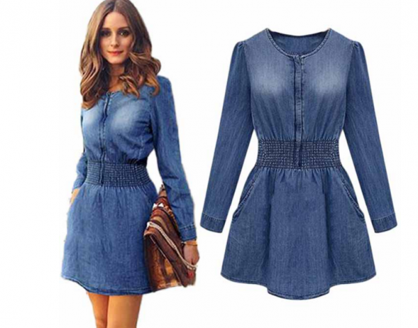 Vestido Casual Denim Mini