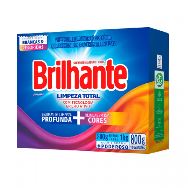 Sabão em Pó Brilhante 800Grs
