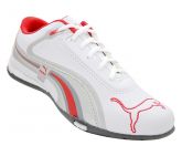 Tênis Puma Dri Branco e Vermelho