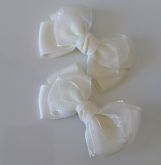 Par de Laços Voil Creme