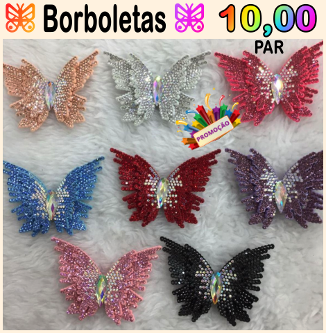 Borboletas Feltro (Par)