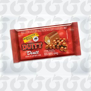 Tablete de Chocolate com Avelã Zero 20 Gramas Diatt 12unid