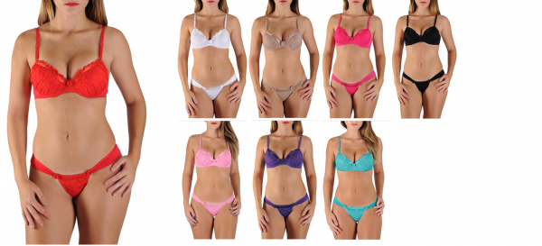 CONJUNTO DE RENDA FLORAL E MICROFIBRA 368