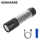 ASNKASNE NOVO e Poderoso CREE T6 Lanterna LED USB Recarregável Caça Acampamento Ao Ar Livre Luz Da L