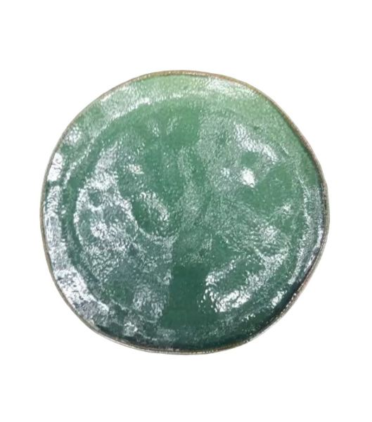 Conjunto 6 pratos rasos keramika verde rustico 25,5 cm