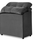 Cabec Solteiro Madri Encosto Reclinavel Suede Carvalho Bonan