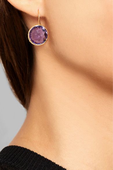 IPPOLITA Lollipop 18-karat gold amethyst earrings