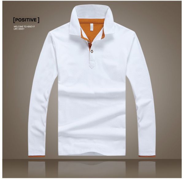 Camisa Polo Manga Longa Branca