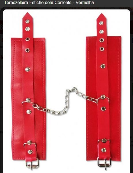 Tornozeleira com corrente