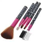 Professional Make-up Set Pincéis - Preto + Deep Pink
