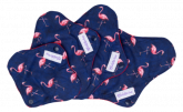 Kit Absorventes Reutilizáveis Violeta Cup - Flamingos + bolsinha