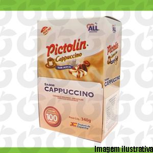 Caramelo de Capuccino e Creme Zero Açúcar Display 340 Gramas Pictolin