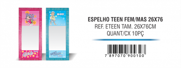 ESPELHO TEEN FEM-MAS 26X76