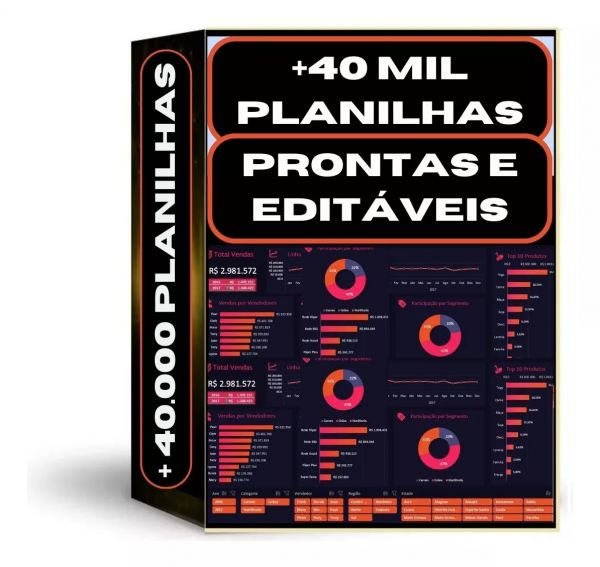 Super Pack com mais de 40.000 Planilhas Excel Prontas Editáveis +bônus