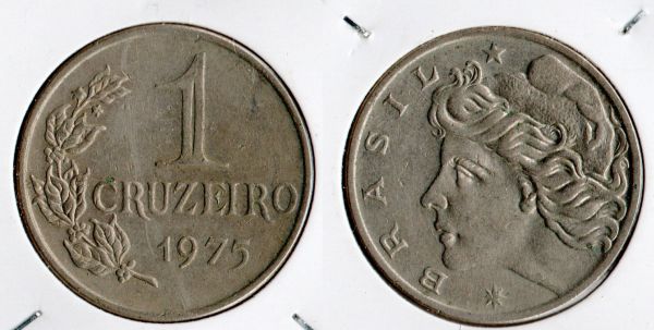 V320-1 - 1,00  cruzeiro 1975 - Tiragem 21.613.000 - LINDA