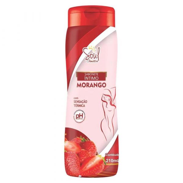 SABONETE ÍNTIMO TÉRMICO ESQUENTA 210ML AROMA MORANGO