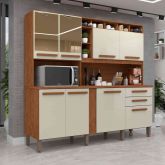 Kit Cozinha Antonela 8P2G c Espelhos Cinamomo.Off White Imop