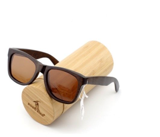 100% Natural Óculos de sol de madeira Homens Mulheres Design de lentes Polarizada c