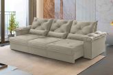 Estofado Retratil Reclinavel Atlas 320 3x90 Veludo Inca Capuccino 15 Idealle