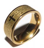 Aliança pai nosso em aço inoxidável