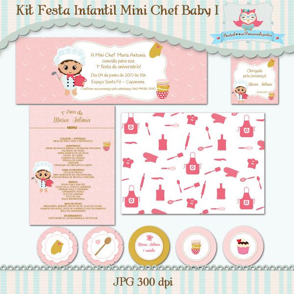 Kit Festa Infantil Mini Chef Baby I