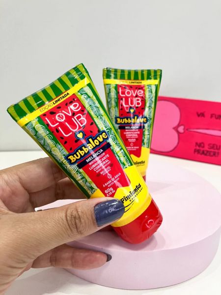 LUBRIFICANTE BUBBALOVE BEIJÁVEL MELANCIA 60G