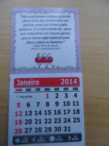 imã com calendario