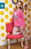Pijama Longo Menina Corujinha Demillus - 12 anos