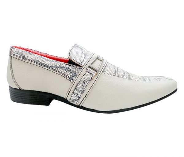 sapato de couro de cobra masculino