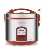 Panela Elétrica de Arroz Philco Visor Glass PH10 Capacidade 10 Xícaras - Vermelho/Inox