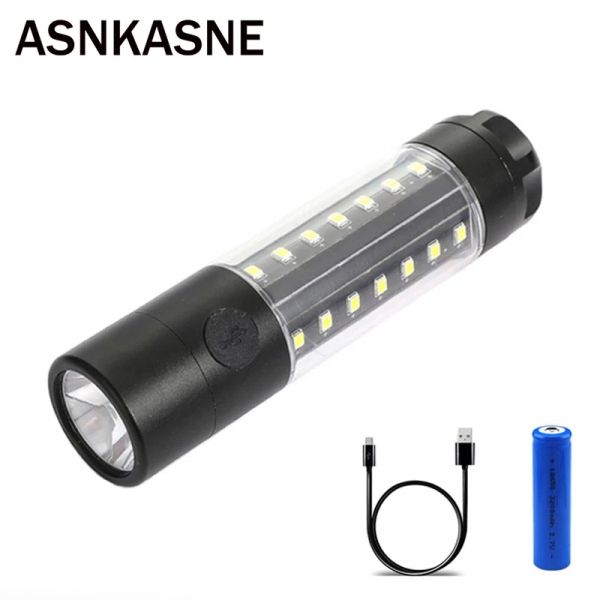 ASNKASNE NOVO e Poderoso CREE T6 Lanterna LED USB Recarregável Caça Acampamento Ao Ar Livre Luz Da L