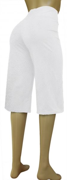 pantacourt branca (P-M-G), crepe de malha, gramatura média